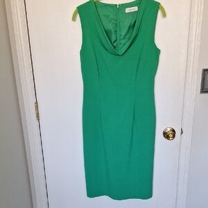 Calvin Klein Cowl Neck Fitted Shift Dress NWOT size 4